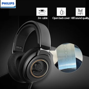 Philips SHP9600 Muzica Căști Cu 3m lungime HIFI cu Fir Căști de Gaming SHP9500 upgrade pentru Computer Android Samsung Huawei