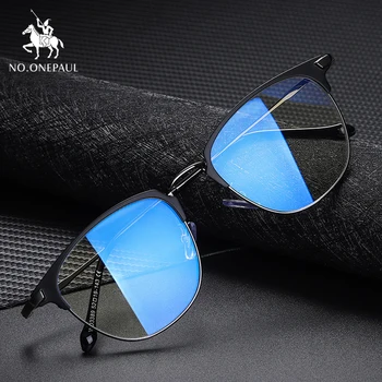 NR.ONEPAUL de Brand designer de lumină albastră de blocare UV400 ochelari femei clasic casual albastru lumina de ochelari pentru femei jumătate rama de ochelari
