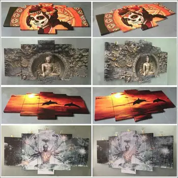 HD Tipărite 5 bucată de pânză de artă chineză dragon tablou living perete decor panza de artă transport Gratuit/ny-4567