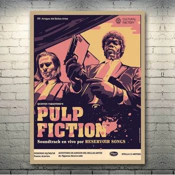 Pulp Fiction Fierbinte Film Poster De Arta Canvas Retro Imprimare Poster Pentru Camera De Zi Decor Bar Decor-003