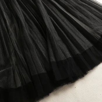 Femei de moda neregulate negru asimetric curea sacou + timp plasă plisată fusta TUTU costum 2 piese set nou 2018 toamna