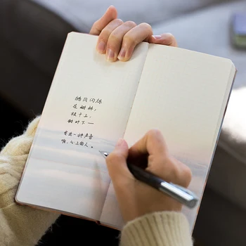 Yoofun 85mm*185mm Cu-Moon Serie Hardcover Suprafață Dură Fata de Notebook-uri Estetice Cer în Pagina Planner de Birou Rechizite Școlare