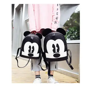 Disney bărbați femei Agrement pu geanta de umar Mickey mouse doamna în aer liber, desene animate rucsac, genti de voiaj minunat cadou geanta