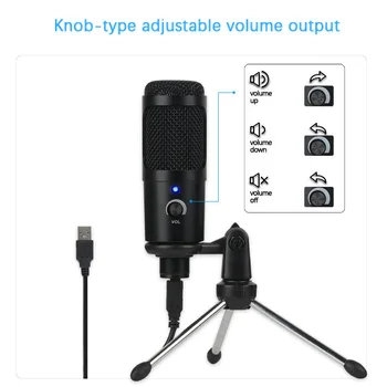 Înaltă rată de eșantionare de calculator microfon USB Pentru Laptop Windows Studio de Înregistrare de Voce, Voice Over,YouTube-192KHz k669