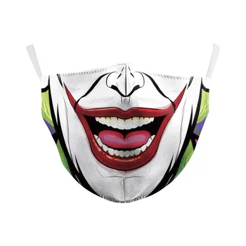 Amuzant Jokeri Buzele Zâmbitoare Fața de Imprimare Masca Pentru Praf Lavabile Refolosibile Windproof de Protecție PM2.5 Gura Masca Respirabil Măști