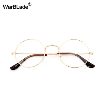 WarBLade Retro Aur Rotund Clar Rama De Ochelari Pentru Femei Ochelari De Moda Transparent Tocilar Miopie Optice Coreean Ochelari Oculos
