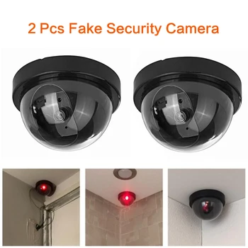 Dummy Camera 2 buc Wireless Simulate de Supraveghere Video de interior/exterior Cu Roșu Intermitent Led Lumina CCTV de Securitate Acasă Surveilla
