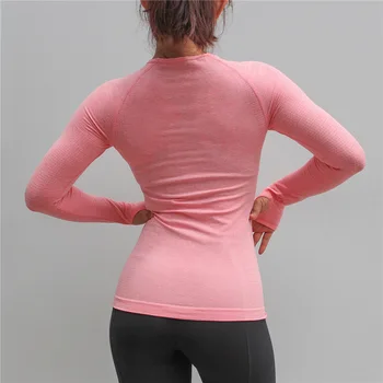 Femei Mare Întindere Confort Sport Fără Sudură Maneca Lunga Top Pentru Femei Sport Topuri De Fitness Femei Sexy Tricou Femei Yoga Tricouri 2019