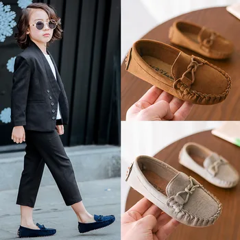 Noi 2020 Spring Fashion din Piele Moale Copii Mocasini Copii Balerini Casual Pantofi cu Barca Băieți Fete Slip on Mocasini Mocasini