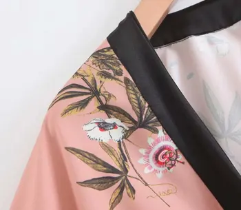 Lanbaiyijia mai Noi Femei Bluza Flare Maneca Stand Guler de flori de Vară Print Arc Eșarfe Laminat Camasa Casual pentru Femei cămăși