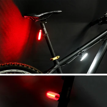 Deemount Biciclete Spate Vizuale Lampa de Avertizare 5LED Stradă Seatpost Muntele Gradul de Înclinare Reglabil USB Reîncărcabilă
