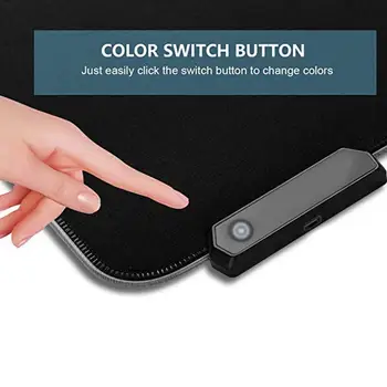Luminos Gaming Mouse Pad Colorate, Supradimensionate Stralucitoare USB LED Extins Tastatură Iluminată PU Non-alunecare Mat Pătură