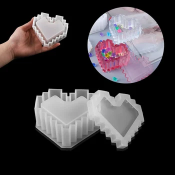 Dragoste Inima Cutie de Depozitare Rășină Epoxidică Matrite in Forma de Inima Mucegai Silicon Pentru Bijuterii DIY Face Provizii Brelocuri Bomboane Cutii de Depozitare