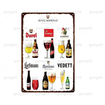 Belgian De Bere Originală Tin Semn Bar Placă De Metal Decorative De Perete De Arta Poster Acasă Decorare Bar Club Bere Fier De Pictura