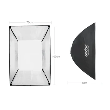 Godox 3pcs VL200 200W 5600K Alb Versiune Video cu LED-uri Lumină Continuă + 70x100cm Grila Softbox + 2,8 m Stand Lumina Lumina de Studio