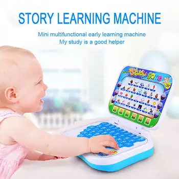 Multifuncțională Limba Masina De Învățare Copiii Laptop Devreme Jucărie De Învățământ Calculator Comprimat Mașină De Citit