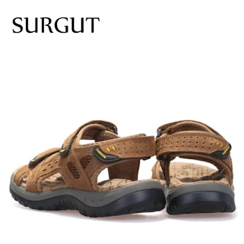 SURGUT Vânzare Fierbinte Noua Moda de Vară de Agrement Plaja Barbati Pantofi de Piele de Înaltă Calitate Sandale Șantierele Mari Sandale Barbati Dimensiune 38-48