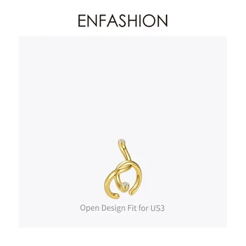 ENFASHION Deschide Curbat Nod Inele Pentru Femei de Culoare de Aur Neregulate Cristal Ring Moda Bijuterii 2020 Crăciun Anillos R204071