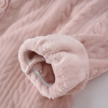 2020 Iarna Pijamale Femei Gravide Minunat Nighty Rochie De Cald Îngroșa Rochii De Noapte Din Flanel Camasa De Noapte Cu Maneca Lunga Halat De Baie Acasă