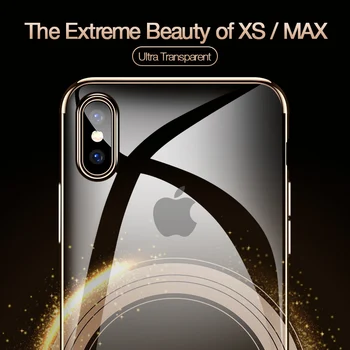 CAFELE Caz pentru iPhone 11 Pro Max XS XR Silicon Culoare Placare Capac Spate Transparent Moale TPU Caz de Telefon pentru iPhone 11 Pro Max