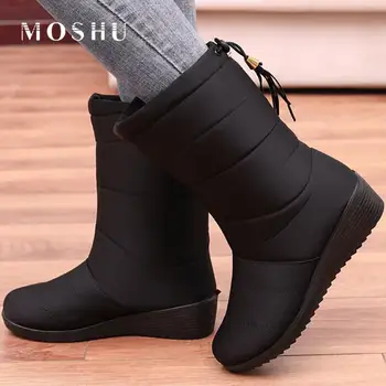 Glezna Cizme Femei de Iarna Zapada Ghete Femei Faux Blana de Pluș Botine Pantofi Impermeabil Pentru Femei Black Cizme botas de mujer