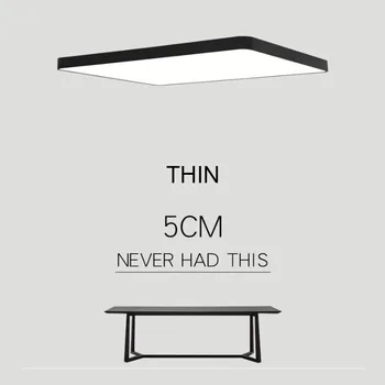 Ultra-subțire Practice 5cm LED Lămpi de Tavan Fier Pătrat Rotund alb/Negru Lumini Plafon pentru Camera de zi Dormitor de Iluminat Interior