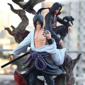 2 buc/set Naruto Anime GK Statuie Uchiha Itachi & Sasuke Pvc Modelul de Colectare 1/6 Scară Figura Jucarii