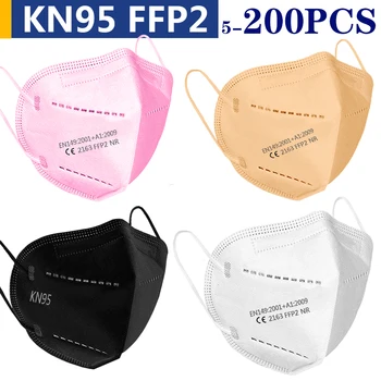 FFP2 masca de Fata KN95 masti faciale 5 straturi de filtrare maske de Protecție anti gripa masca praf, masca gura Respirabil mascarillas balck etc