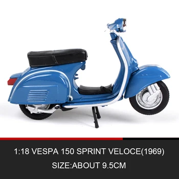 Maisto 1:18 Modele de Motociclete VESPA Piaggio 1969 150 de SPRINT VELOCE model de bicicleta de Bază turnat sub presiune Moto Copii Jucărie Pentru un Cadou de Colectie