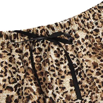 MIARHB pijamale femei, pijamale seturi de Lenjerie Sexy V-Neck pantaloni Scurți, Pijamale femei dantelă Lenjerie Leopard fără mâneci pijama mujer A80