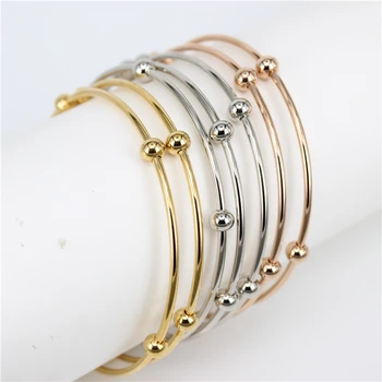 7pcs Clasic trei culori unu-șapte inel Brățări fixe margele de sex feminin bijuterii high-end flexibil cu cadă cu stil LH231