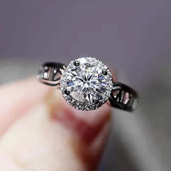 2021 nou de lux halo argint 925 inel de logodna Redimensionabilă pentru femei lady cadou de aniversare bijuterii vrac vinde R5912