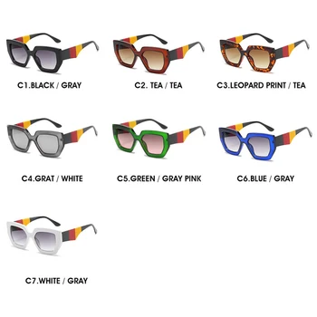 Brand Pătrat ochelari de Soare Femei Supradimensionat Vintage ochelari de Soare Pentru Femei de Moda 2020 Lux Mare culoare Rama Ochelari Ochelari de UV400