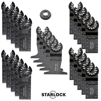 30% Off 26pcs Starlock Oscilante Multi-Tool cu panze de Renovare a Plonja Văzut Mașina Multimaster Instrumente de Putere lemn pânze de Ferăstrău