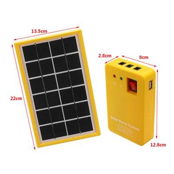 În aer liber Portabil cu Panou Solar Generator Electric 3 Bec LED Kit de Sistem de Putere Generator Electric 3 Bec LED Kit de Sistem de Putere Sola
