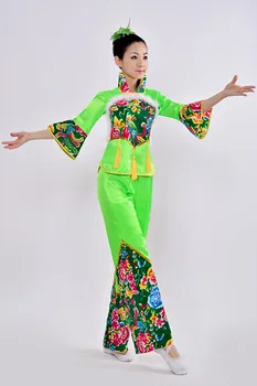Yangko Dans Haine Populare Chineze Dans Costum Păun Rave Festivalul De Îmbrăcăminte