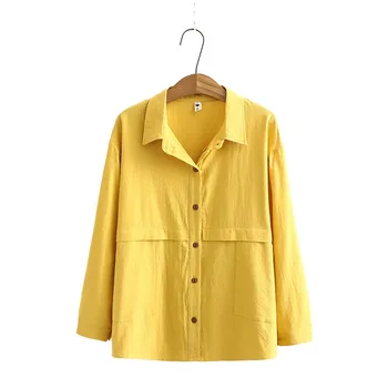 Toamna Femei Tricouri Femei Solide Topuri Femei Maneca Lunga Bluze Largi Supradimensionat Îmbrăcăminte K91 9012