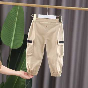 2020 Noua Moda Pantaloni Pentru Copii De Primavara Toamna Băieții De Îmbrăcăminte Pentru Sugari Decorarea Buzunar Salopete Copii, Casual, Haine Sport