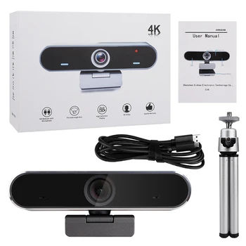 4K HD Webcam 8MP Înregistrare Video cu Focalizare Fixă Calculator, aparat de Fotografiat USB Web Camera pentru Desktop PC Laptop Construi în Dublu Microfon