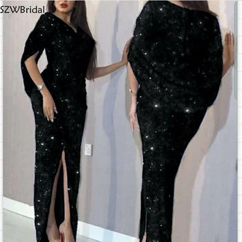 Elegant dantela Neagra rochie de seara 2021 V Gât Sexy Formale rochie de Petrecere Vestido elegante abendkleid Ieftine rochie de seara