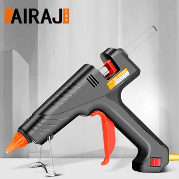 AIRAJ 400W Industriale Clasa a Hot Melt Glue Gun, Da 10 Bastoane Lipici pentru uz Casnic DIY de Mână-a făcut Adeziv Instrumente