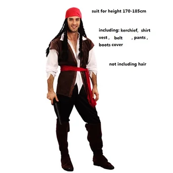 Căpitanul piratii din caraibe piratii din caraibe, jack sparrow costum de halloween pentru adulti barbati copii cosplay femei pirat de sex feminin