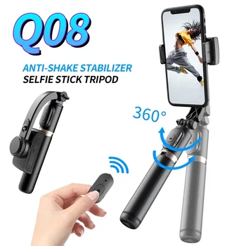Roreta Bluetooth Shutter Portabile Gimbal Stabilizator Telefon Mobil Selfie Stick Reglabil Wireless Selfie Stand Pentru iPhone Huawei