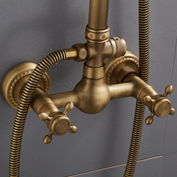 European stil retro cupru antic duș cabină de duș set duș cadă robinet de duș XT305