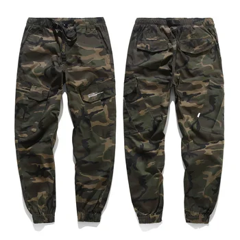 LOMAIYI Camo Joggeri Barbati Cargo Pants Mens Militare Negru/Camuflaj Pantaloni din Bumbac pentru Bărbați Pantaloni Cargo Cu Buzunare BM305