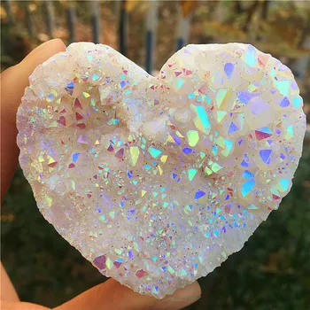 Naturale alb cristal de cuarț Rare frumos curcubeu aura cristal de cuarț cluster dragoste Minereu Minerale de Vindecare Specimene