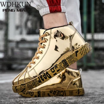Femei Pantofi De Argint, De Aur 2020 Moda Mare Platforma De Top Graffiti Femei Pantofi Casual De Iarna Iubitorii De Adidași Din Piele Pantofi De Femeie