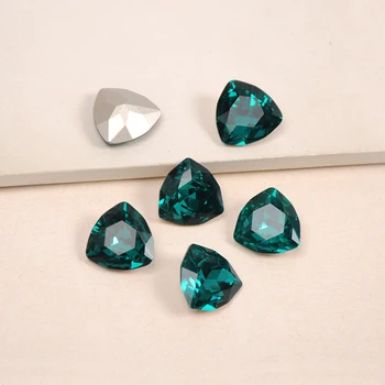 YANRUO 4706 Albastru Zircon de Culoare Trilliant Forma Pietre Cristale Strălucitoare Unghii Pe Stras Pentru 3D DIY Unghii Art Decor