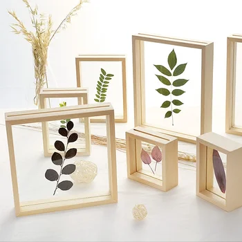 Rama Foto din lemn Creative specii de Plante față-Verso Plexiglas Cadru de Imagine DIY Arta de Perete Decorative, Ornamente Decor Acasă