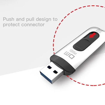 DM F200 Unitate Flash USB de 128GB Pen Drive USB Disk Mini Memoria Stick Dispozitiv de Stocare de mare capacitate SSD Extern Pendrive USB3.1